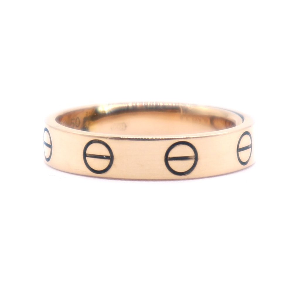 Cartier #43681 Rose Pink 18k Gold Love Wedding Band 3.5mm Wide Size 50 4.25 Ring - Picture 2 of 9